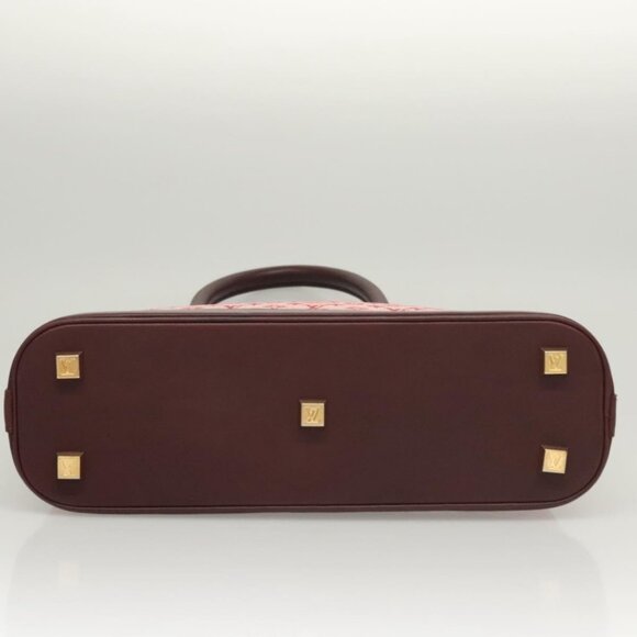 LOUIS VUITTON Monogram Mini Alma Haut Hand Bag Red M92204 LV Auth BA2457V - Picture 6 of 16